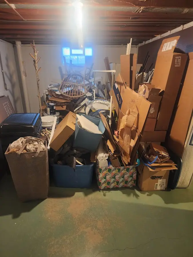 Roll-off dumpster container at job site for Cleanout Dumpster Rental in San Anselmo